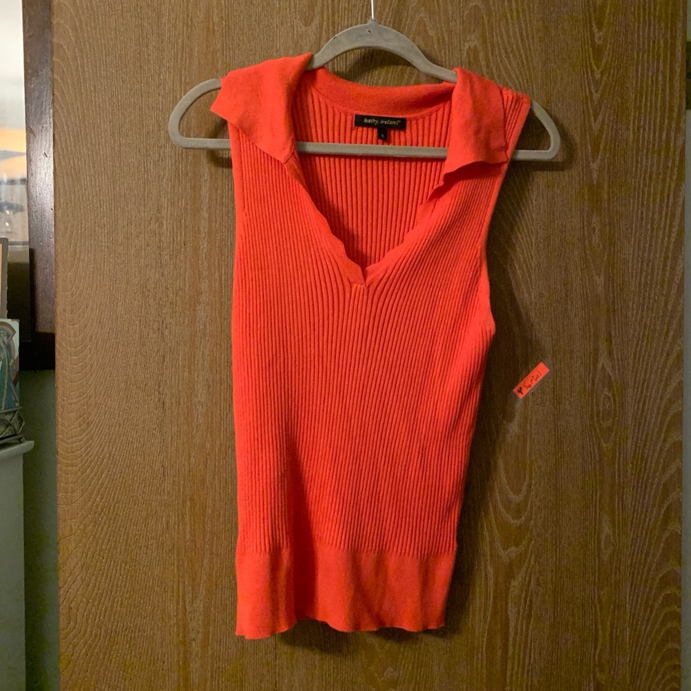 Orange/pink cami with collar